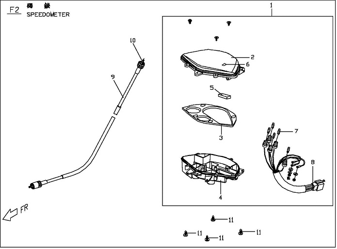 Genuine Blur Speedometer Parts